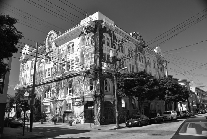 FIG. 4: The Women’s Building, San Francisco, 2018. For forty years, the Women’s Building has illustrated an intersectional model of community organizing among women, LGBTQ people, immigrants, workers, people with disabilities, and others. With support from the National Park Service, Donna Graves nominated it to the National Register of Historic Places in 2017. Photograph by Bruce Reinhart.