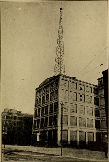 Fig 1: Radio tower, Schenectady, New York. From Frederick E. Drinker and James G. Lewis, *Radio: Miracle of the Twentieth Century* (Washington, DC: National Publishing, 1922), i. © Underwood & Underwood.