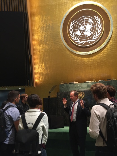 Michael Adlerstein explains the restoration of the UN in situ.jpg