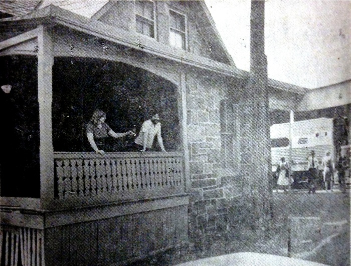 FIG. 4: Tenants of the Penn Central station house in West Mount Airy before the City of Philadelphia legalized homesteading in 1977. Image courtesy of the Philadelphia Inquirer.