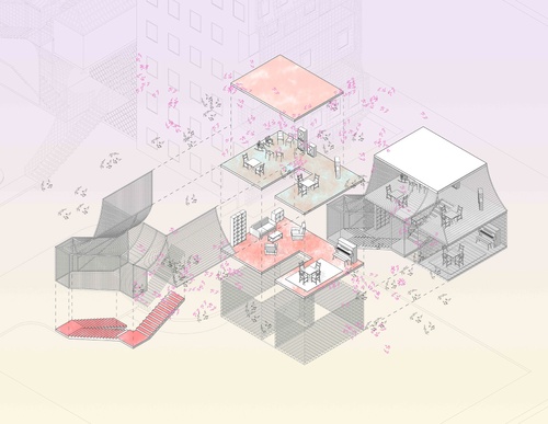 Diagram of casitas shared by residents.