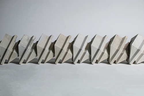Concrete geometry stacked together horizontally