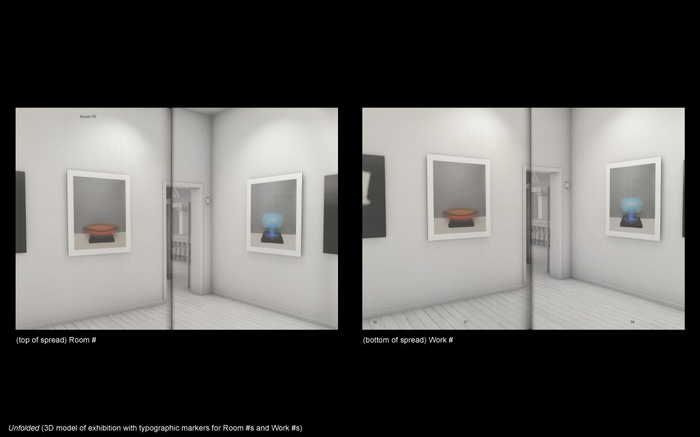 LC presentation slide: another side by side of two different two-page spreads from Unfolded publication