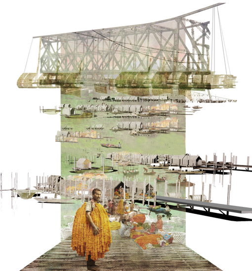 Kolkata Flower Market: floating market & “living” Howrah Bridge