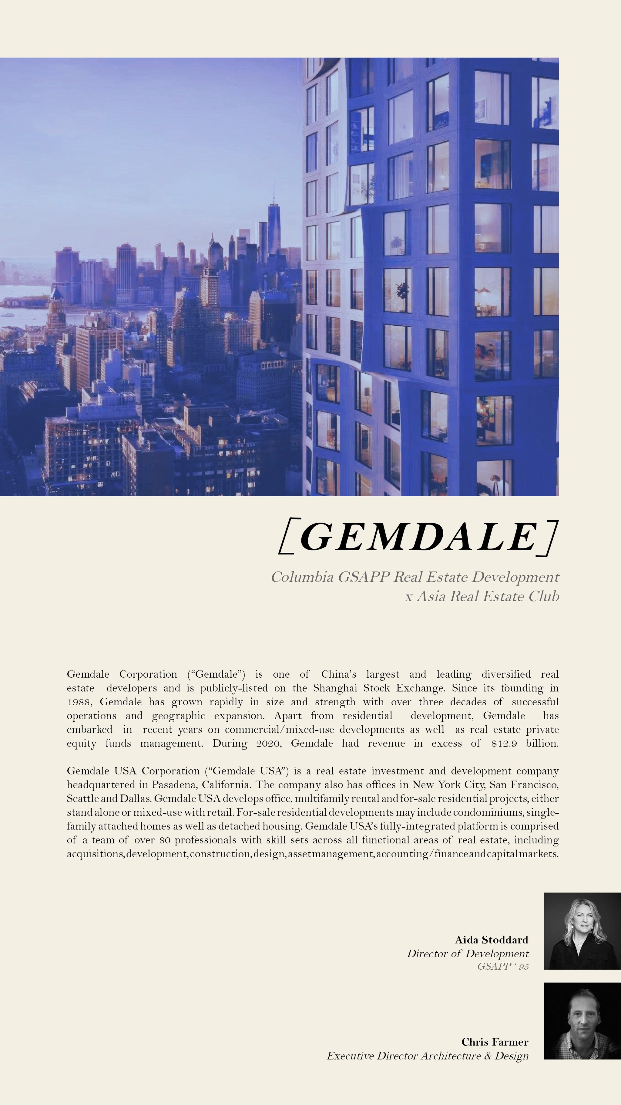 Asia Real Estate Club talk with Gemdale leadership