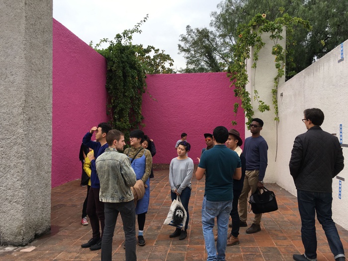 Hilary Sample Housing Studio visiting Luis Barragan house in Mexico City