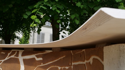 The Raw Earth Sgraffito Pavilion, Roofing Detail
