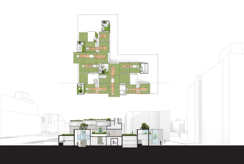 ARCH Fraser HunterMcKenzie SP22 11 Midterm Perspective Plan and Section.jpg
